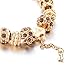 CHOKER Charm Bracelet, Gold plated Snake Chain Heart Charm Lock And Key To My Heart Beads for Teens Gift