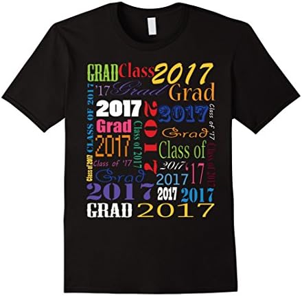 Men's Class of 2017 Graduation T-shirt  Large Black