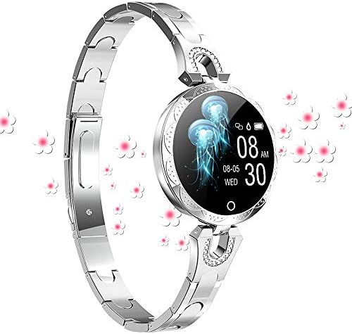 QISHUO 多機能 心拍計 スマートウォッチ レディース 防水 歩数計 スマートバンド スマートブレスレット 活動量計 カロリー 最新 スマートウォッチ android iphone対応 生理周期管理