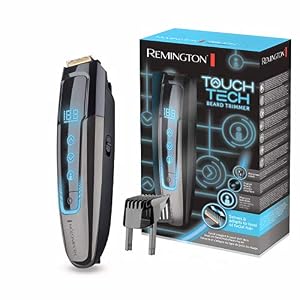 Remington Regolabarba Uomo – Regolazione della lunghezza 0,4-18 mm – Superficie touch screen digitale, Funzionamento a rete-batteria agli ioni, Funzione di ricarica micro USB, Touch Tech, MB4700