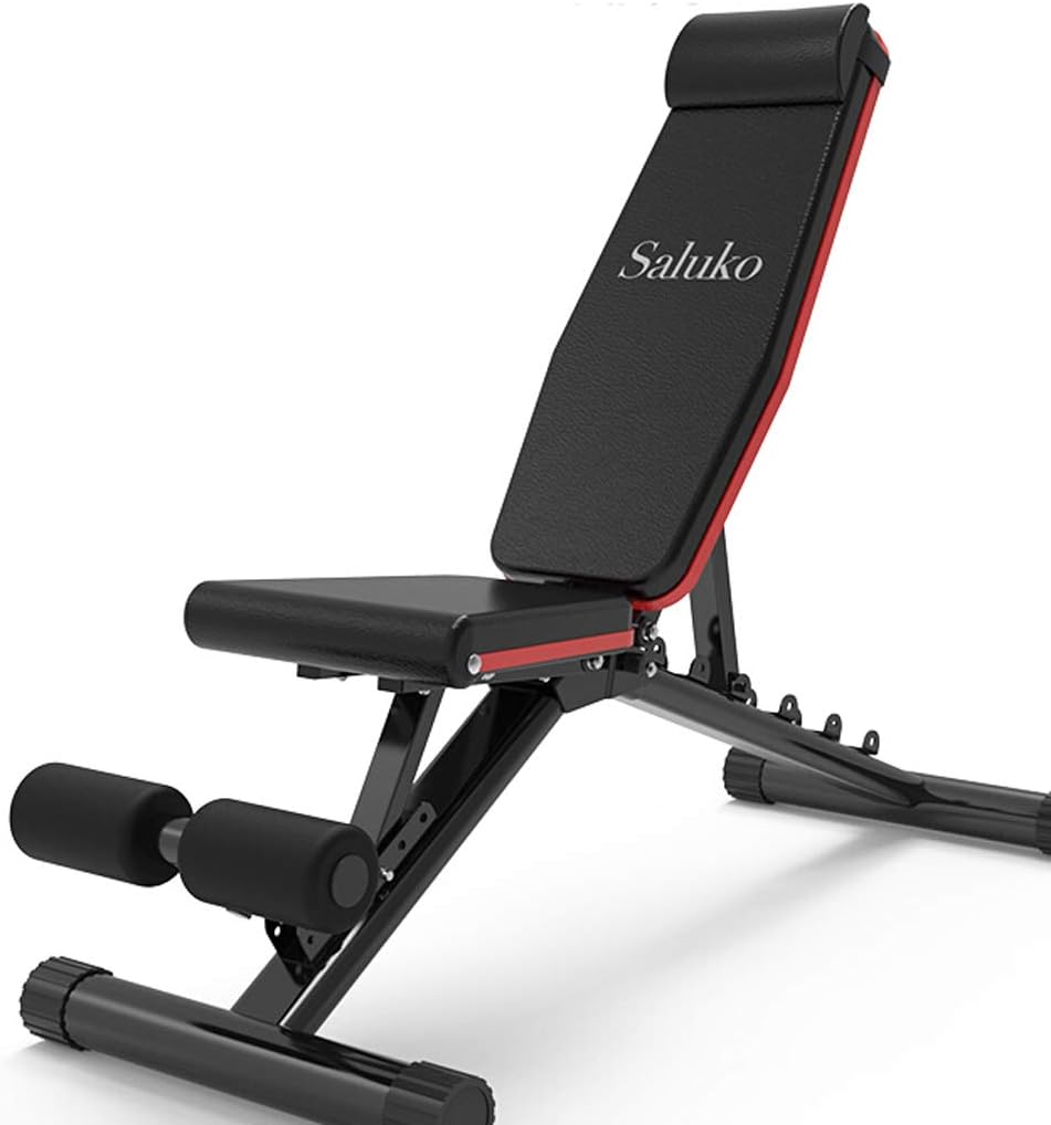 JCOCO Multifunctional dumbbell bench,Adjustable Weight Benches Sit up Bench Abdominal Exercise Crunch Board Black Home Gym Use Foldable Fitness Equipment Sit-ups Bench