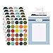 Nardo Visgo 150pcs Waterproof Labels for Bottles, Removable Round Write-on Kitchen Sticker Labels in 2 Sizes with 2 Markers for Storage Bins Food Containers Jam Canning Jar Lids and Home Organization