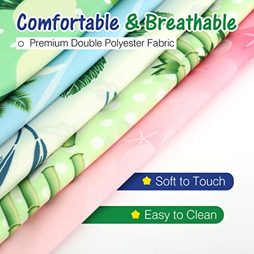 Pawaboo Dog Bandana 5 Pack, Reversible Washable Cooling Summer Style Soft Pet Scarfs Kerchief, Breathable Adjustable… - Afbeelding 5