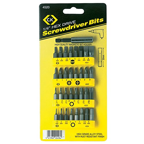 C.K T4520 Schraubendreher-Bit Satz, TX10, Gelb -
