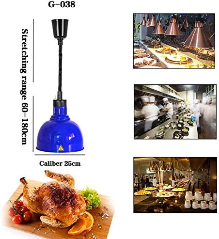Food Heat Preservation Lamp, Portable Retractable Hanging Single Bulbs Adjustable Length 60-180cm Food Heat Lamp For Buffet Food Court Cafeteria Food Insulation Hotels Restaurants Kitchen