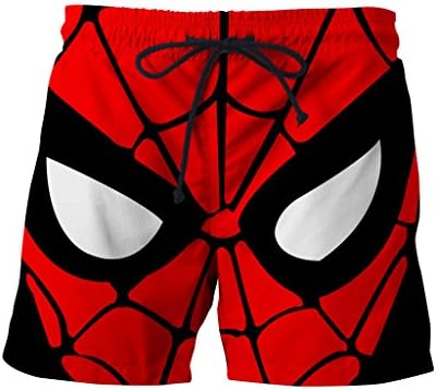 Spiderman Swim Trunks Marvel Comic Men Boys Polo Surf Fashion Shorts