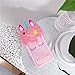 Mulafnxal Quicksand Unicorn Case for iPhone 7 8 Plus +,Soft Silicone 3D Cartoon Animal Cover,Kids Girls Cute Cool Bling Glitter Rubber Kawaii Character Fashion Cases Skin Protector for iPhone7 8Plus