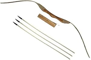 SAILUPXINYUAN Youth Wooden Bow and Arrows with Quiver and Set of 3 Arrows