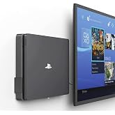 Monzlteck New Wall Mount for PS-4 Slim, Near or Behind TV, Space Saving,Customized to Perfectly Fit PlayStation4 Slim,Easy to Install