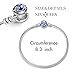 NinaQueen 925 Sterling Silver Snake Chain Bracelet with Blue Clasp Charms 8.3 Inches