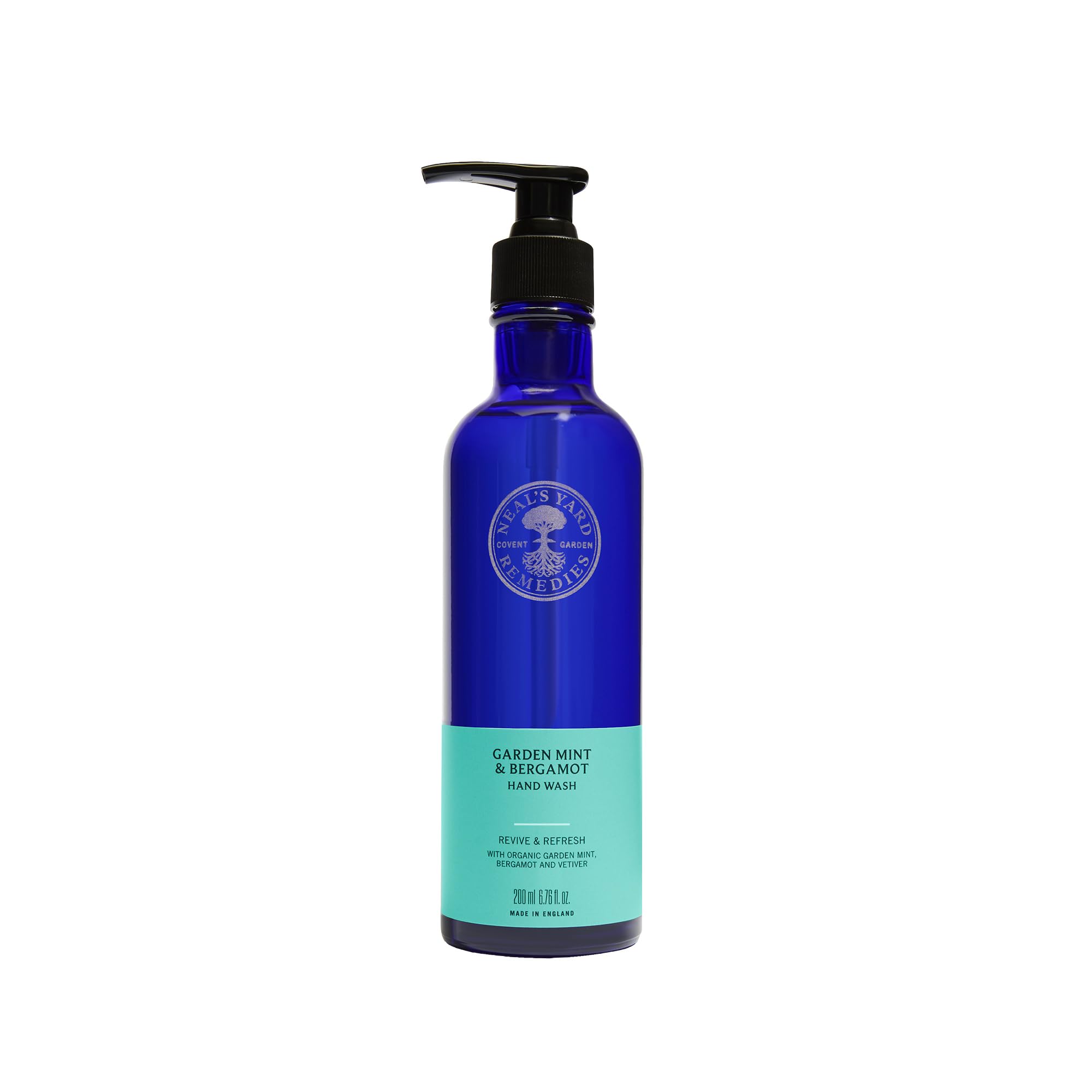 Neal’s Yard Remedies Garden Mint & Bergamot Hand Wash – Pump | Organic Hand Wash with Organic Garden Mint and Bergamot Essential Oils | Vegan Hand Wash Made with Organic Ingredients | 200ml