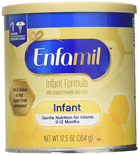 Enfamil Infant Formula - Milk-based Baby Formula with Iron, Powder Can, 12.5 oz (Pack of 6)