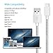 VIVK Charger Cable 4 Pack 10FT 6FT 6FT 3FT Long Nylon Braided USB Fast Charging & Syncing Cord Compatible for iPhone X iPhone 8 8 Plus 7 7 Plus 6s 6s Plus 6 6 Plus iPad iPod Nano Silver