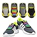 4 Pairs No Tie Shoelaces for Kids and Adults, Lazy Elastic Waterproof Flat Silicone Shoe Laces for Sneaker Boots Board and Casual Shoes
