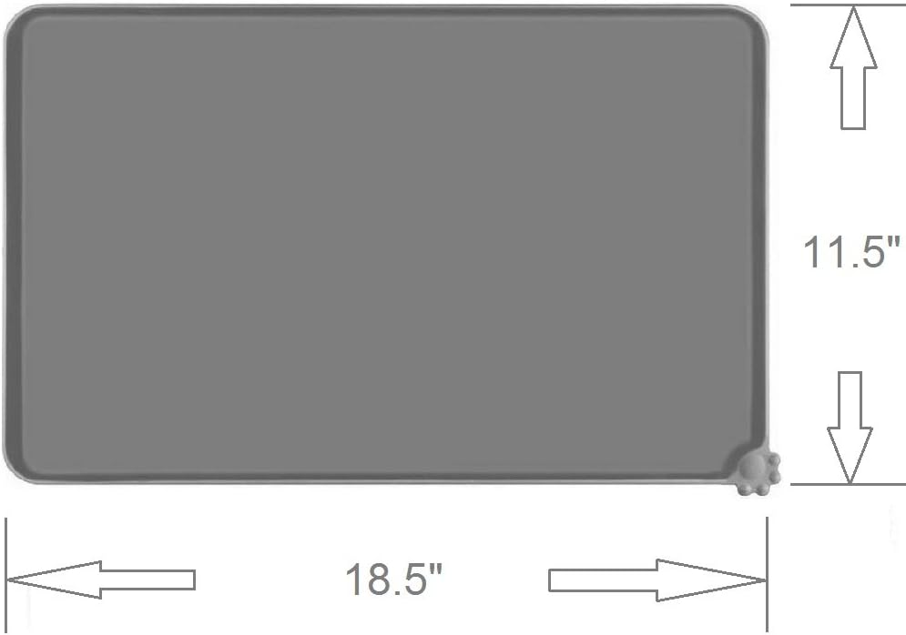 Reopet Silicone Pet Feeding Mat, Waterproof Dog Cat Food Mat with Raised Edges, Dog Water Bowl Placemats - Image 5