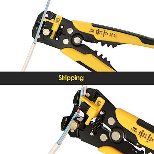 Wire Stripper Automatic Wire Stripping Tool Self-adjusting Cutter Crimper Multi Pliers,With cutting,crimping,stripping function , Equipped with multi-function screwdriver tools