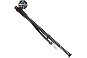 Shock Pump High Pressure 300 PSI Air Pump Presta Schrader Valve Mountain Road Bike Pump with Gauge for Front Fork and Rear Bi