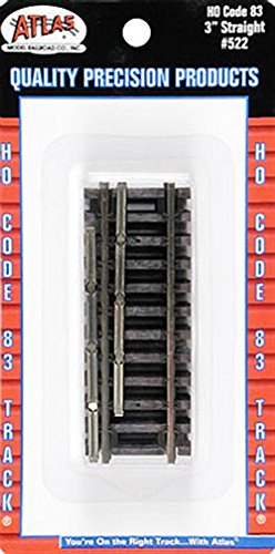 Code 83 Nickel Silver 3" Straight Section HO Scale Atlas Trains