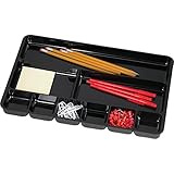 Sparco Drawer Organizer Tray, 9 Compartment, 14 x 9 -1/16 x 1 inches , Black (SPR60006)