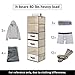 StorageWorks 6-Shelf Hanging Dresser, Foldable Closet Hanging Shelves with 2 Magic Drawers & 1 Underwear/Socks Drawer, 42.5