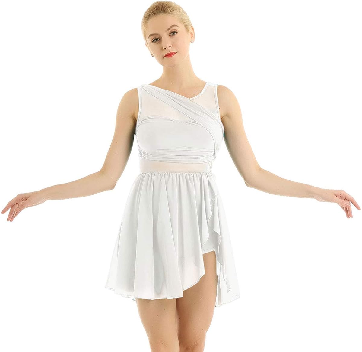 Agoky Robe De Danse Robe De Ballet Latine Salsa Jazz Performance Bebe Enfant Fille Costume De Danse Robe Soiree Cocktail Paillettes Brillant Bodysuit Dancewear 1 14 Ans Robes Pcsmeeting Danse