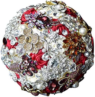 ウェディング 造花 バラ 結婚式 撮影 ダイヤモンド 花 ギフト 雑誌 枯れない花 手作り プレゼント Color Claret