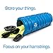 321 STRONG Foam Roller for Muscle Massage with End Caps - Store Keys, Towels, and Other Accessories - Black
