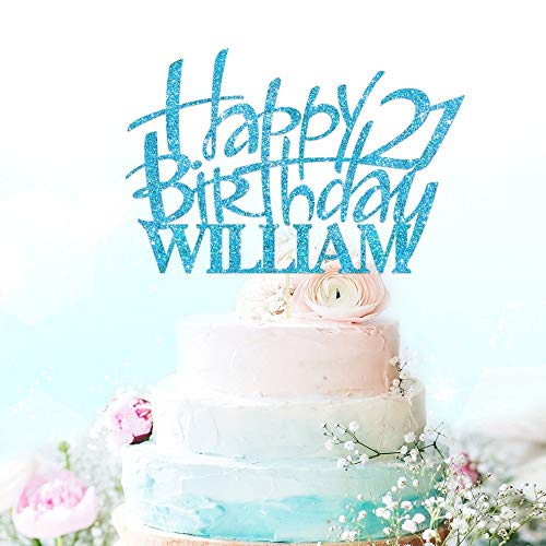 Happy Birthday Cake Topper Party Decoration. Personalised Happy Birthday Cake Topper Party Decoration. Personalised
