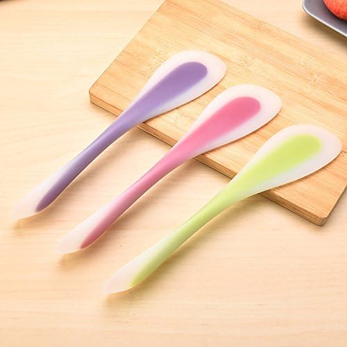 2-in-1 Flexible Dual-Sided Silicone Spatula, Cookie Spatula Pastry Scraper Mixer Buttter Ice Cream Scoop Baking Tools For Cakes, Set of 2 ( Blue+Green)