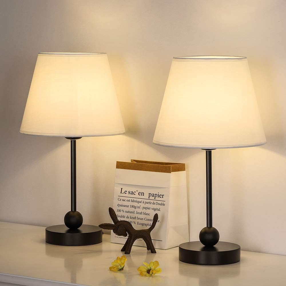 simple white table lamp
