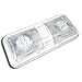 Leisure LED 5 Pack RV LED Ceiling Double Dome Light Fixture with ON/Off Switch Interior Lighting for Car/RV/Trailer/Camper/Boat DC 12V Cool White 6000-6500K 48X2835SMD (Cool White 6000-6500K, 5)