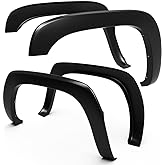 Tyger Auto Fender Flare Compatible with 1999-2006 Chevy Silverado GMC Sierra 1500 2500 3500HD; 2007 Classic Fleetside, Fine-Textured Black Paintable Factory Style 4pc | TG-FF6C4218