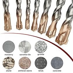 SHALL 10-Piece SDS Plus Bits, 7 Rotary Hammer Drill