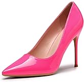 Elisabet Tang High Heels, Womens Pointed Toe Slip on Stilettos Party Wedding Pumps Basic Shoes
