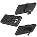 A3 2016 Case, LK [Heavy Duty] Black Armor Holster Defender Full Body Protective Hybrid Case Cover with Belt Swivel Clip for Samsung Galaxy A3 2016