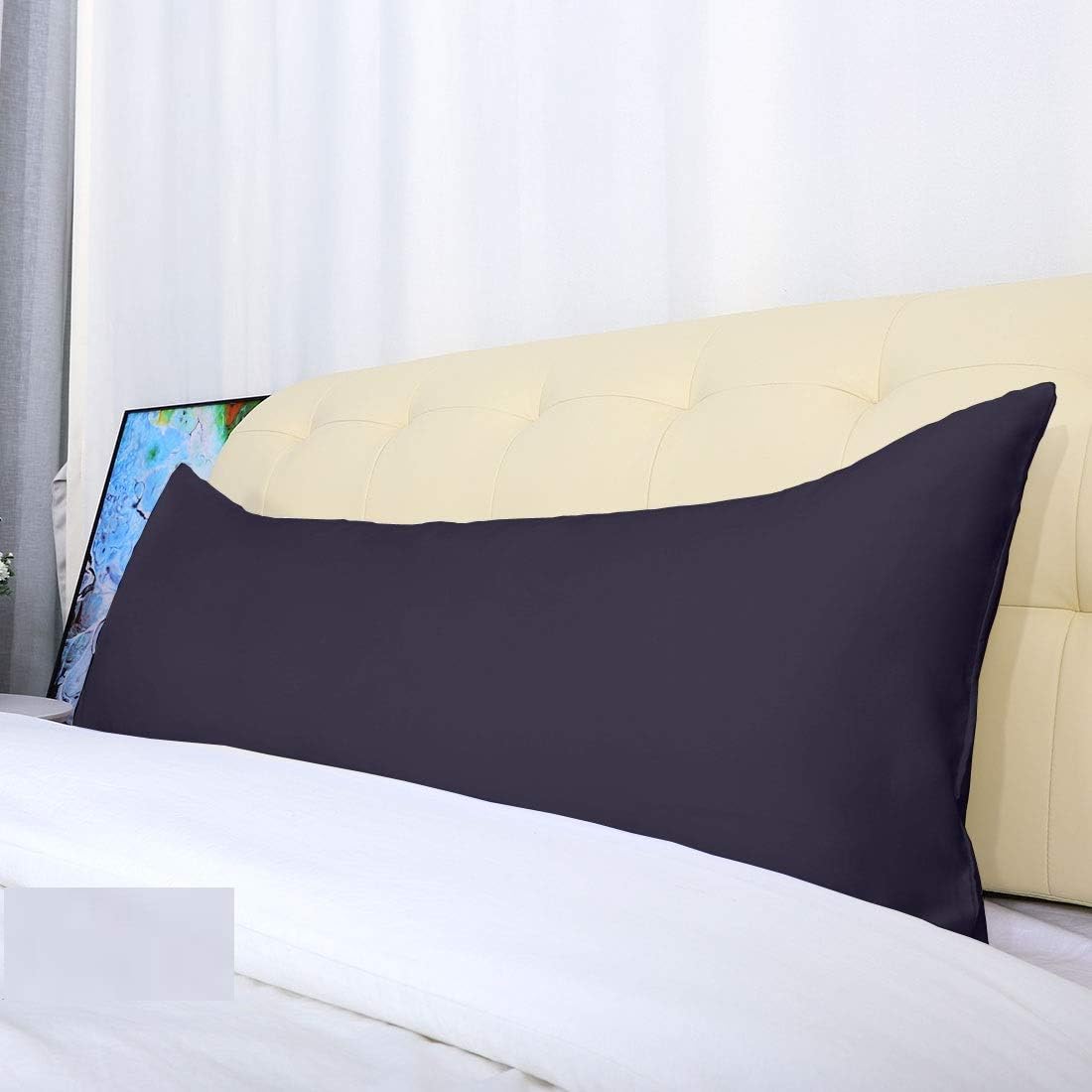 eBeddy Linens Body Pillowcase 21x60, Navy Blue Solid Soft