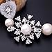 Silver Plated Imitation Pearl and White Crystal Bracelet Resin Flower Bracelet Diamond Personality Jewelry for Women Gilrs