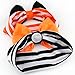 YanJie Halloween Orange Black Sequin Bow Jersey Stripe Baby Headbands Pack of 6 (mix center)