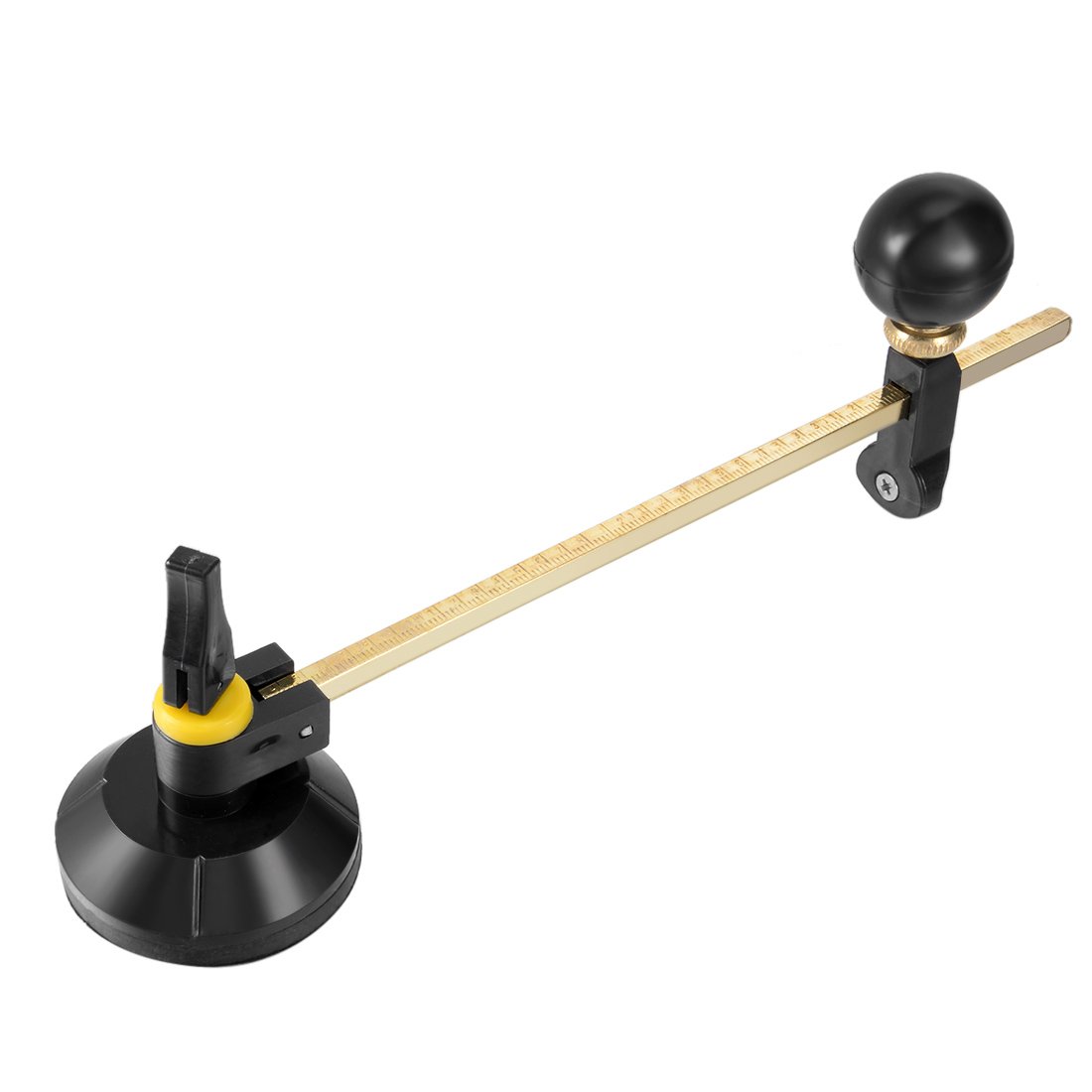 Sourcingmap Glass Circular Cutter, 40cm (16") Max.Round Diameter Ajustable Compasses Type Circle Cutting Tool with Suction Cup (Random Color)