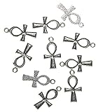 AV BEADS Ankh Charms, 10 Piece