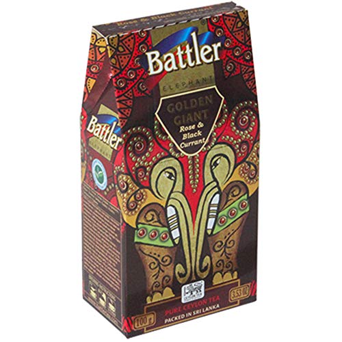 BATTLER Schwarz Ceylon Tee Rose & Black Currant lose 100g Schwarztee Sri Lanka (10)