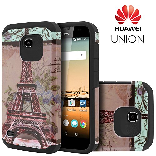 Huawei Union Case, Celljoy [Liquid Armor] {Eiffel Tower Paris} Huawei Union Y538 Slim Fit Dual Layer Protective **Shockproof** Hybrid Reinforced Bumper **Impact Resistant** Case - Thin Hard Cover