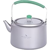 Boundless Voyage Titanium Kettle 800ml/1200ml with Folding Handle Filter Outdoor Camping Big Capacity Teapot (1200ml)