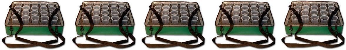 TCB Insulated Bags HWK-B-Green Beverage Carrier with 20 Hole Foam Insert, 20" x 24" x 6", Green