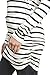 Vanilla Bay Long Sleeve Striped Ruched Top, Medium, Black