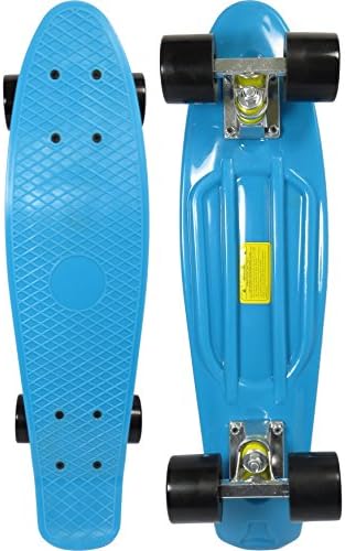 Skateboard (Blue Deck w/ Black Wheels)