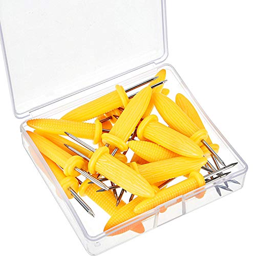 Gejoy 20 Pieces Corn On The Cob Holders Stainless Steel Corn Holders
