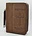 Custom Bible Cover | Holy Bible Cover with Cross | Personalized - Dark Brown
