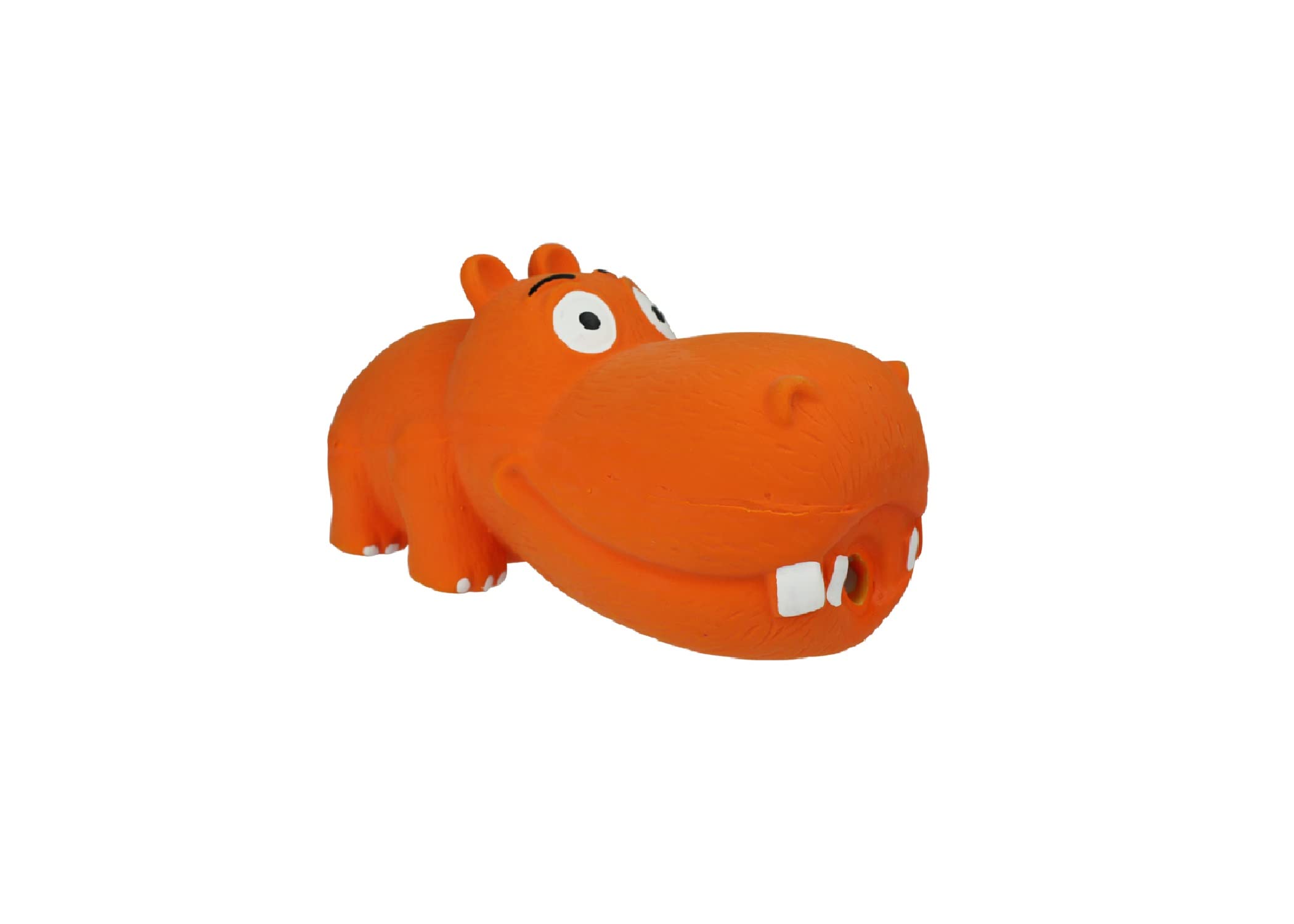 Multipet Hippopotamus Latex Hippo That Grunts 8 inch Dog Toy (Assorted Color / 1 Pack), Large Breeds