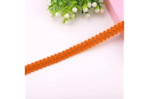 YYCRAFT Orange Gimp Braid Trim by The Yard Classic Woven Braid Trim 1/2 Inch X 18 Yards